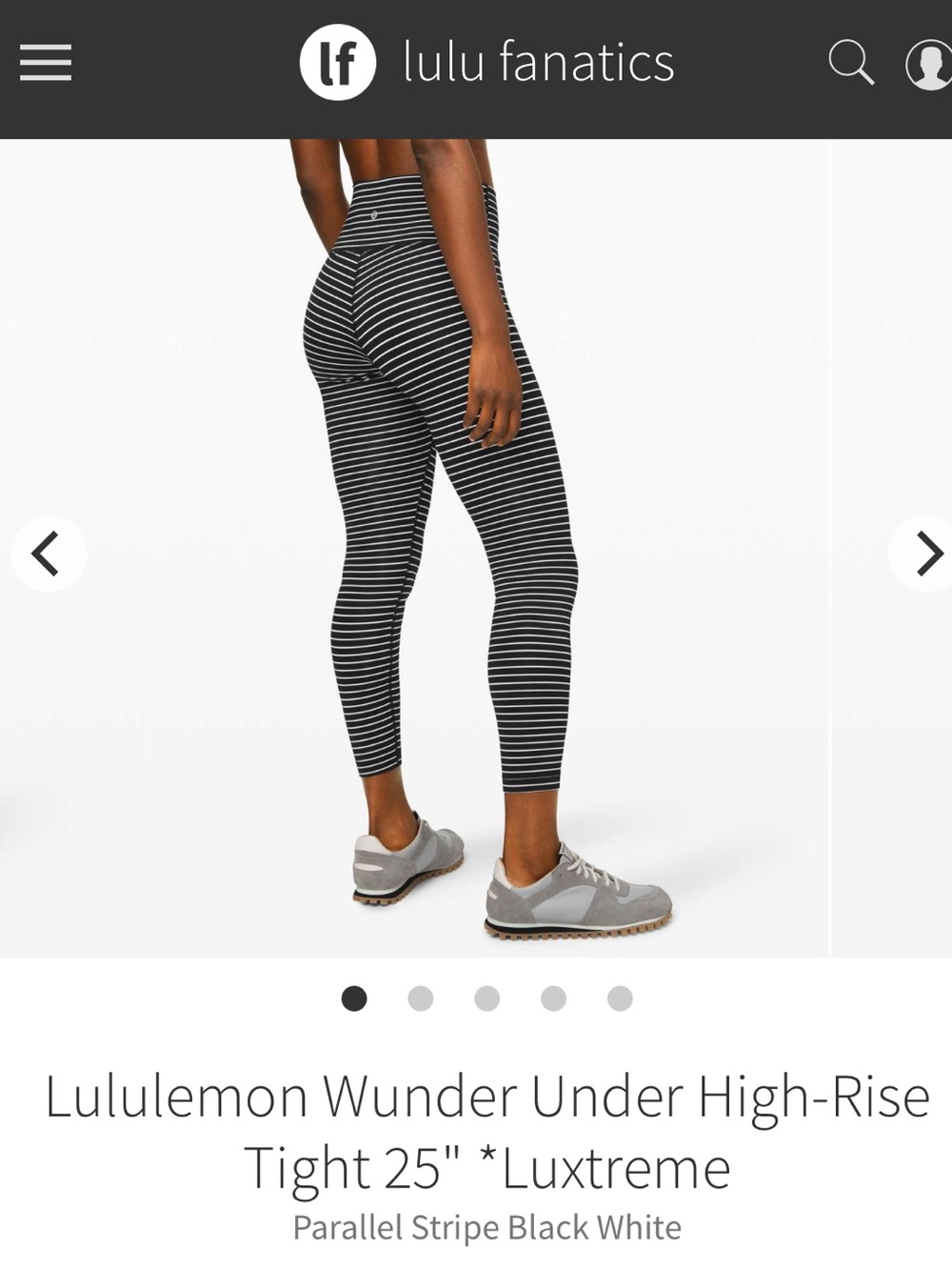 Lululemon Wunder Under High-Rise Tight 25" *Luxtreme Size 8
